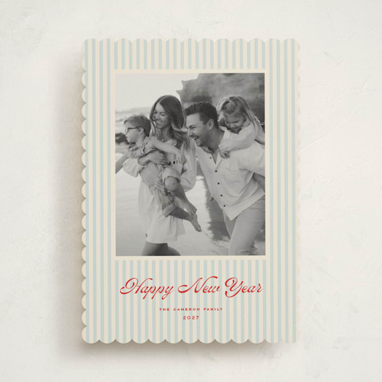"Newport" - Holiday Cards in Berry by Wildfield Paper Co - Front