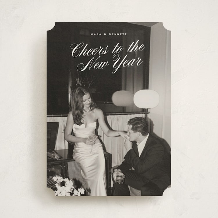 "Classy Cheer" - Holiday Cards in Marshmallow by Ekko Studio - Front