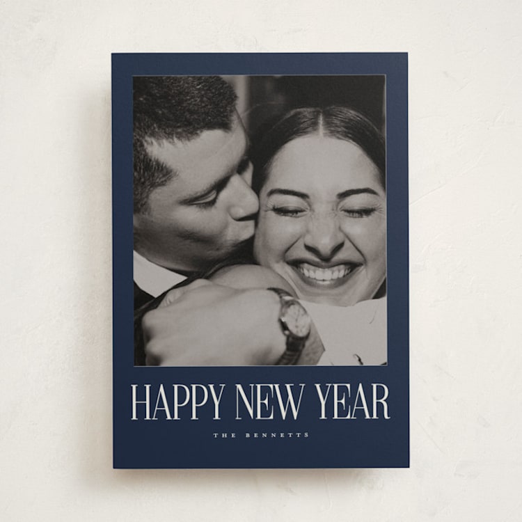 "The New Minimal" - Holiday Cards in Wintermint by Lucrecia Caporale - Front