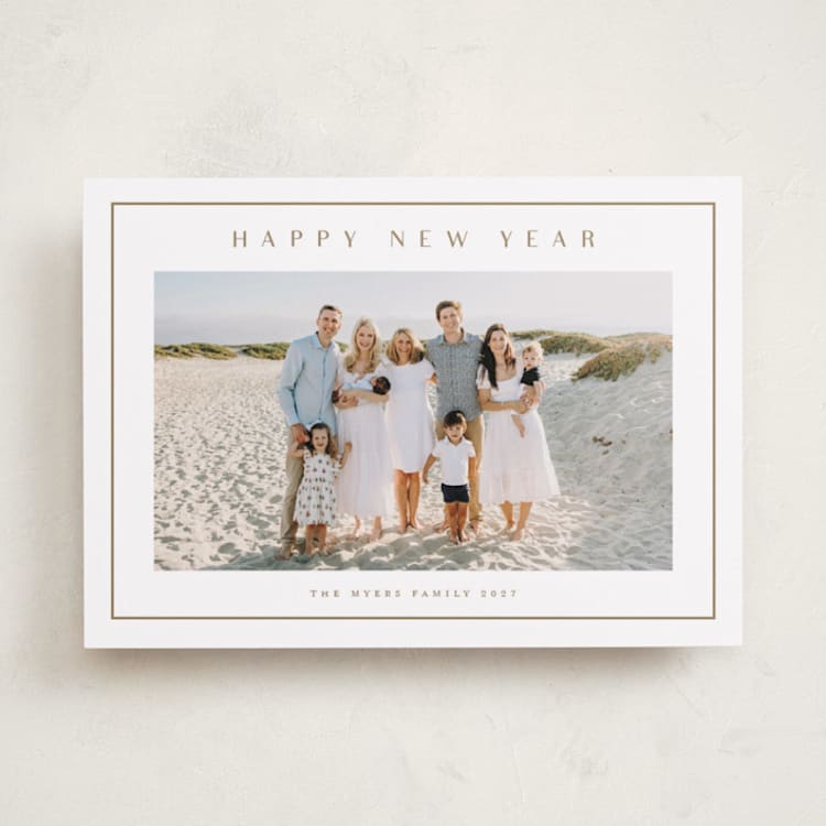 "Preppy Seaside" - Holiday Cards in Golden by Stacey Meacham - Front