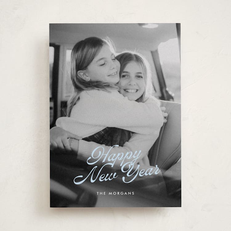 "Sideways" - Holiday Cards in Bluebell by AK Graphics - Front