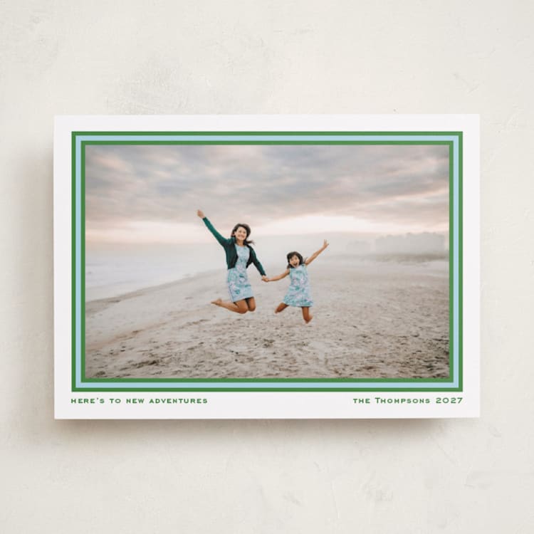 "Preppy Adventures" - Holiday Cards in Grass by Ashlee Townsend - Front