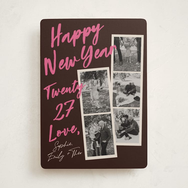 "Photobooth" - Holiday Cards in Chocolate by Elly - Front