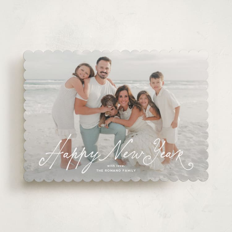 "Happily" - Holiday Cards in Ice by Lea Delaveris - Front