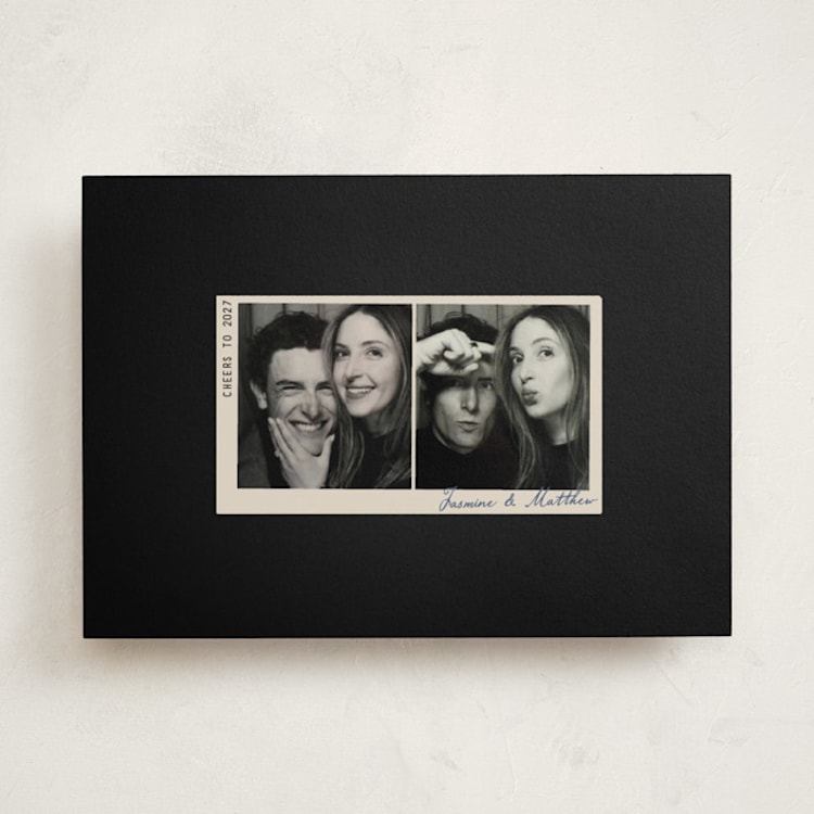 "Rewind" - Holiday Cards in Charcoal by letterfix - Front