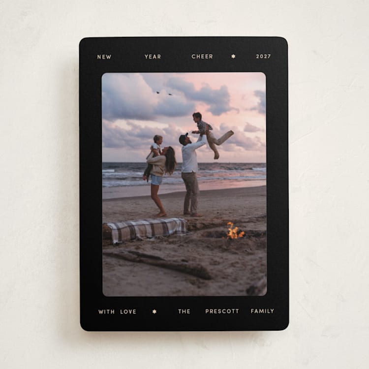 "Edit" - Holiday Cards in Coal by Pixel and Hank - Front