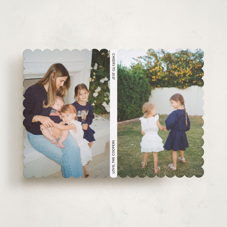 "Times Two" - Holiday Cards in Snow by Lindsay Megahed - Front