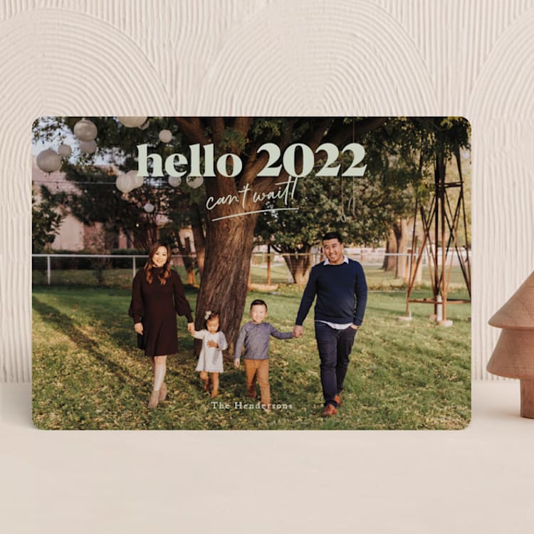 "can't wait 2021" - Holiday Cards in Pear by Aspacia Kusulas - Front