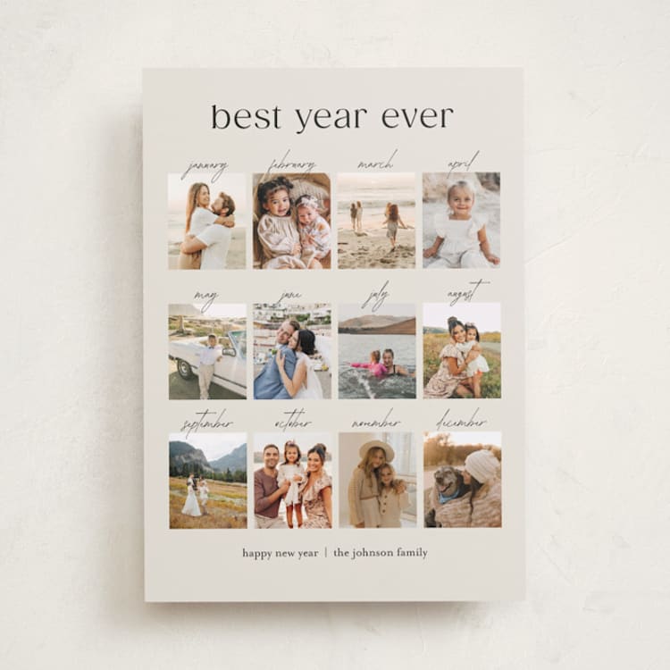 "Best Year" - Holiday Cards in Crêpe by Olivia Williams - Front