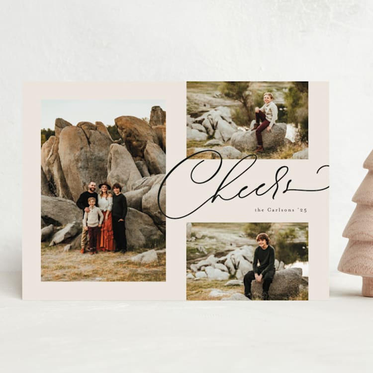 "The Trio" - Holiday Cards in Coal by Michelle Taylor - Front