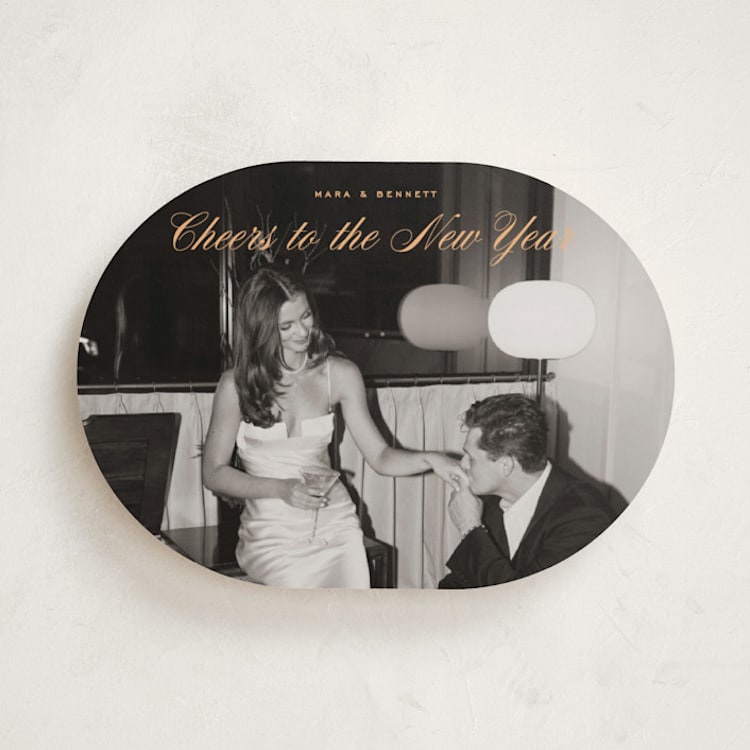 "Classy Cheer" - Holiday Cards in Apricot by Ekko Studio - Front