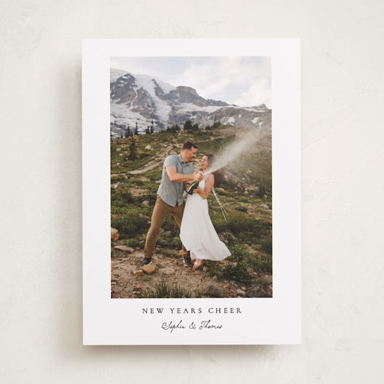 "Happy New Years" - Holiday Cards in Snow by Benita Crandall - Front