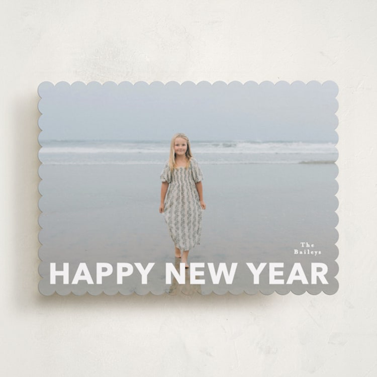 "New Year Edge" - Holiday Cards in Cloud by Angela Thompson - Front