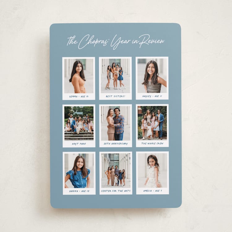 "Year in Review" - Holiday Cards in Glacier by Hooray Creative - Front