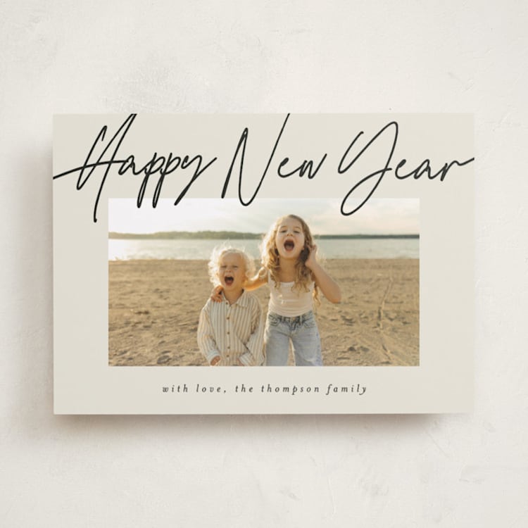 "Cheerfilled" - Holiday Cards in Ecru by AK Graphics - Front