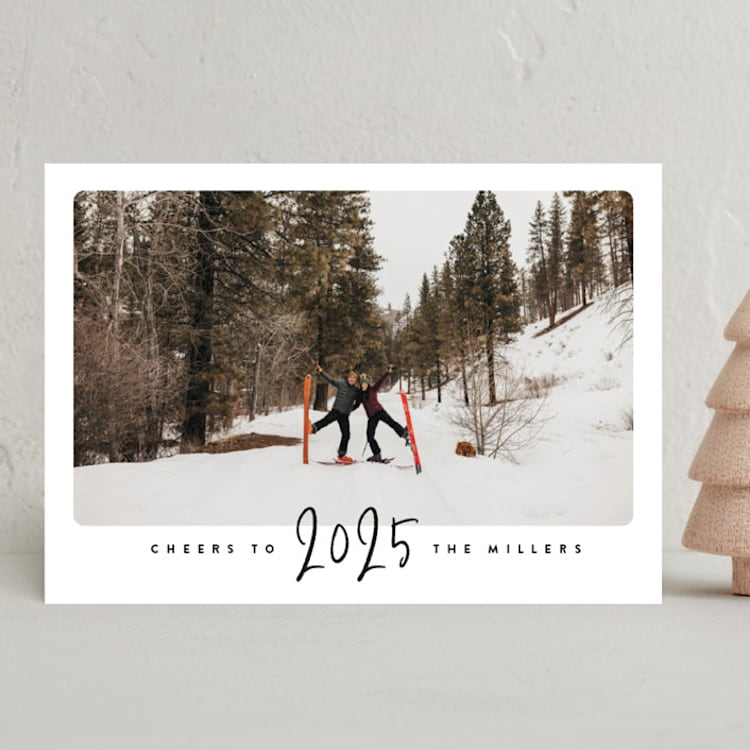 "Retro Photo Frame" - Holiday Cards in Cotton by Shannon Chen of Four Wet Feet Studio - Front