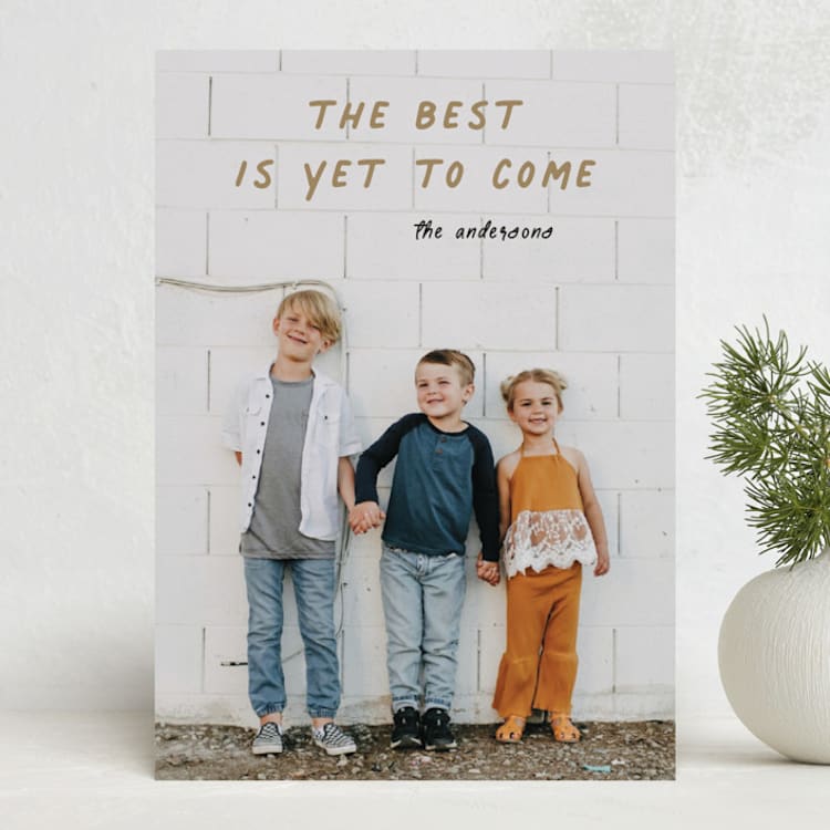 "the best year" - Holiday Cards in Toffee by Alexandra Dzh - Front