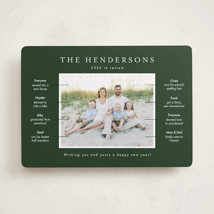 "Our Year in Review" - Holiday Cards in Pine by Kristen Knechtel - Front
