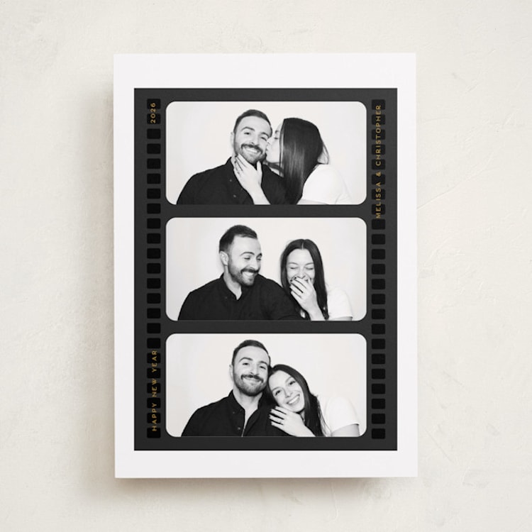 "Vintage Film" - Holiday Cards in Noir by Christie Garcia - Front