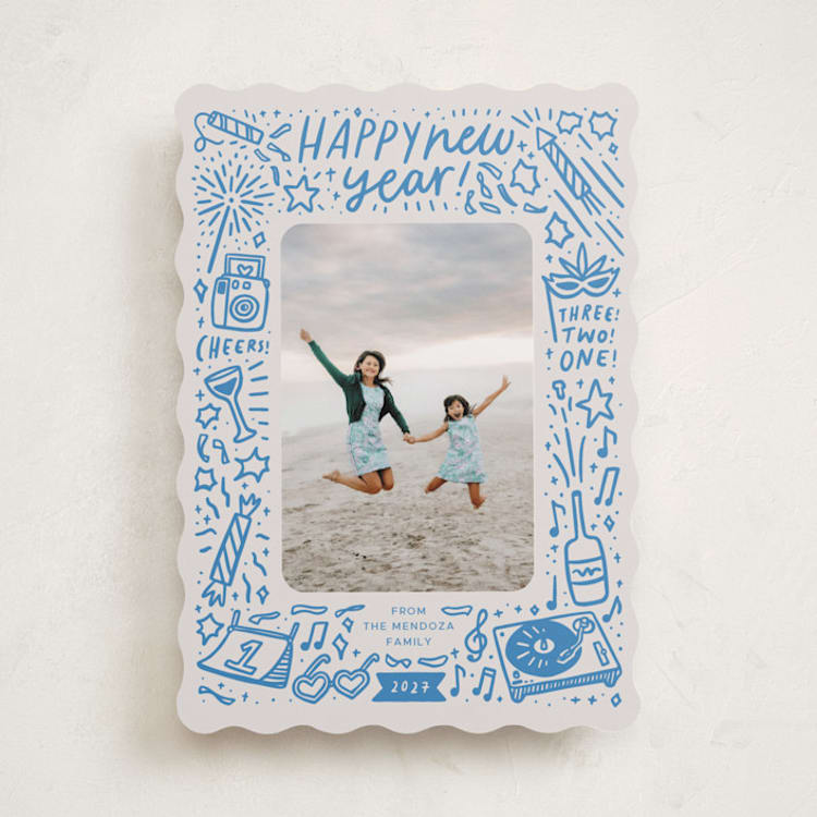 "Three! Two! One!" - Holiday Cards in Azure by Abbigail Lim - Front