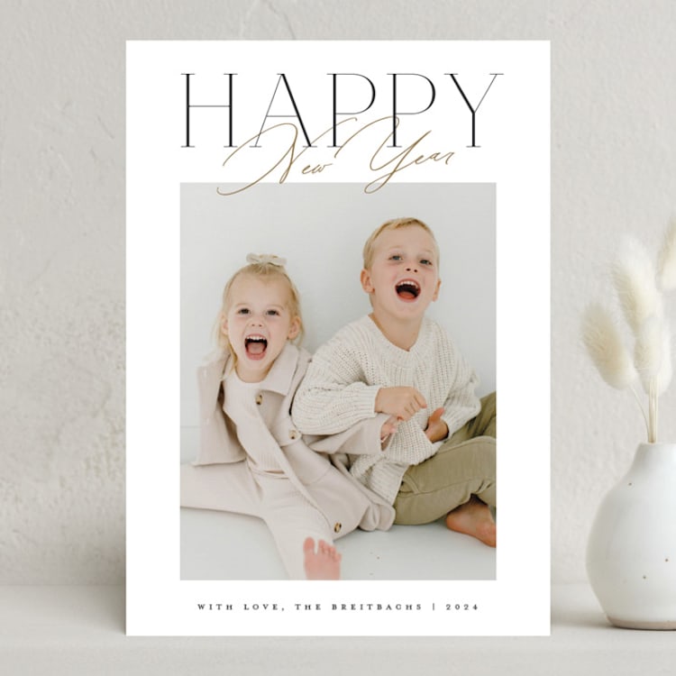 "Anticipation" - Holiday Cards in Snow by Carolyn Nicks - Front