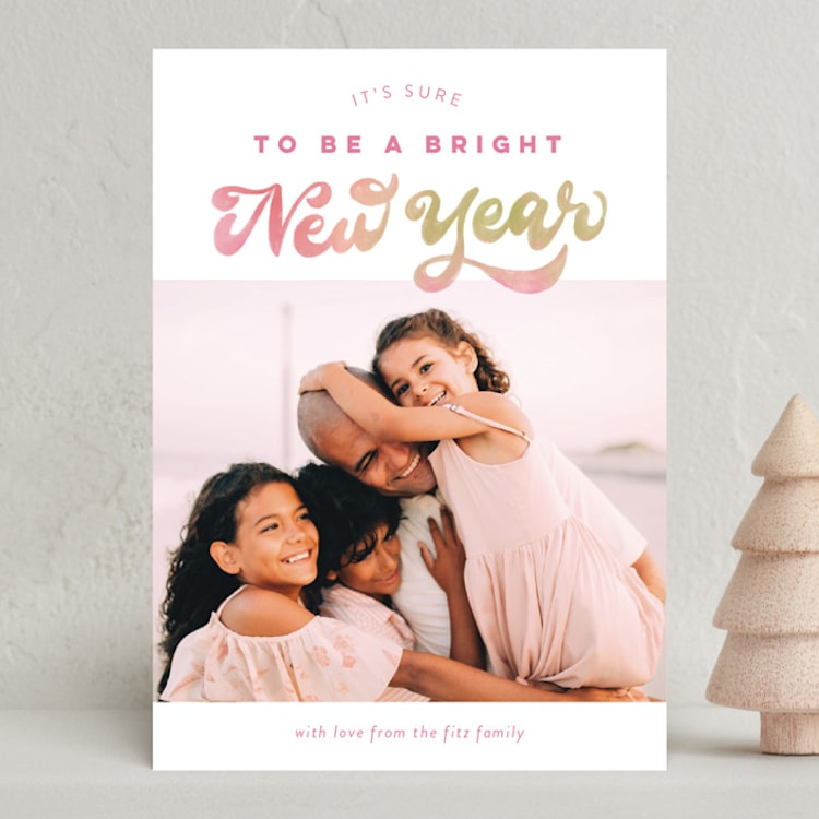 "Funky New Year" - Holiday Cards in Paloma by Ashley DeMeyere - Front