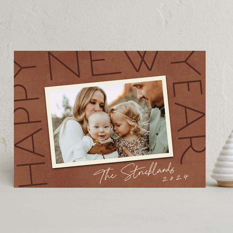 "Modern Angle" - Holiday Cards in Sienna by Hooray Creative - Front