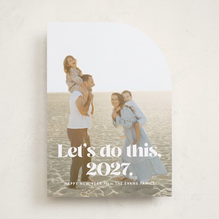 "Let's do this" - Holiday Cards in Snow by Lea Delaveris - Front