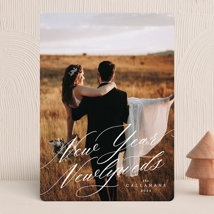 "New Year Newlyweds" - Holiday Cards in Diamond by Ella Weaver - Front