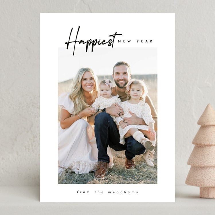 "happiest times" - Holiday Cards in Snow by Carolyn Nicks - Front
