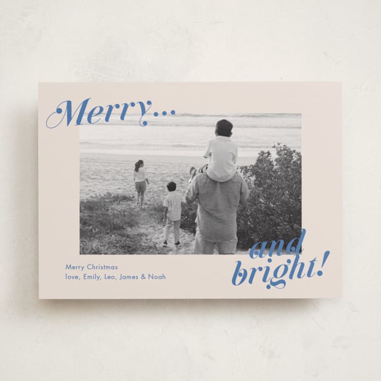 "Wrapped Up" - Holiday Cards in Lake by Megan Davis - Front