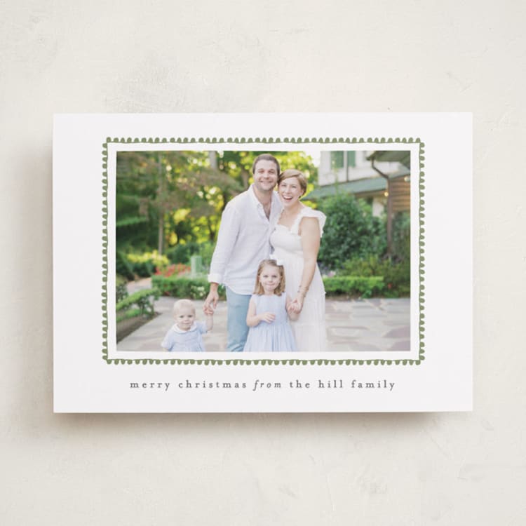 "hand drawn scallop" - Holiday Cards in Olive by Sara Hicks Malone - Front