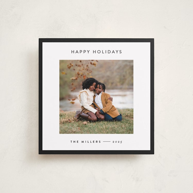 "square" - Holiday Cards in Charcoal by JoAnn Jinks - Front