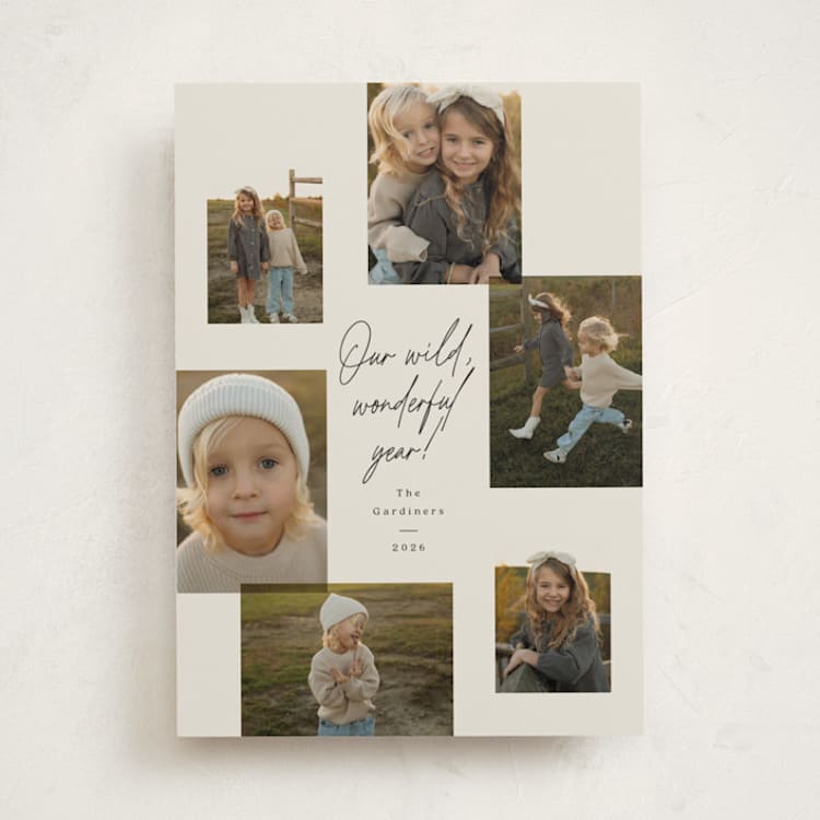 "Wonderful Year" - Holiday Cards in Ivory by Olivia Raufman - Front