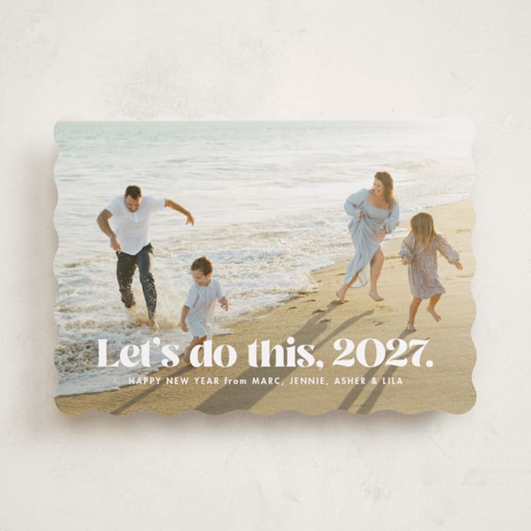"Let's do this" - Holiday Cards in Snow by Lea Delaveris - Front
