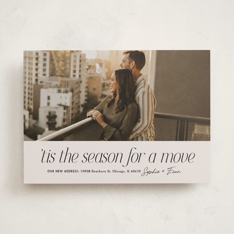 "New view" - Holiday Cards in Vanilla by Lea Delaveris - Front