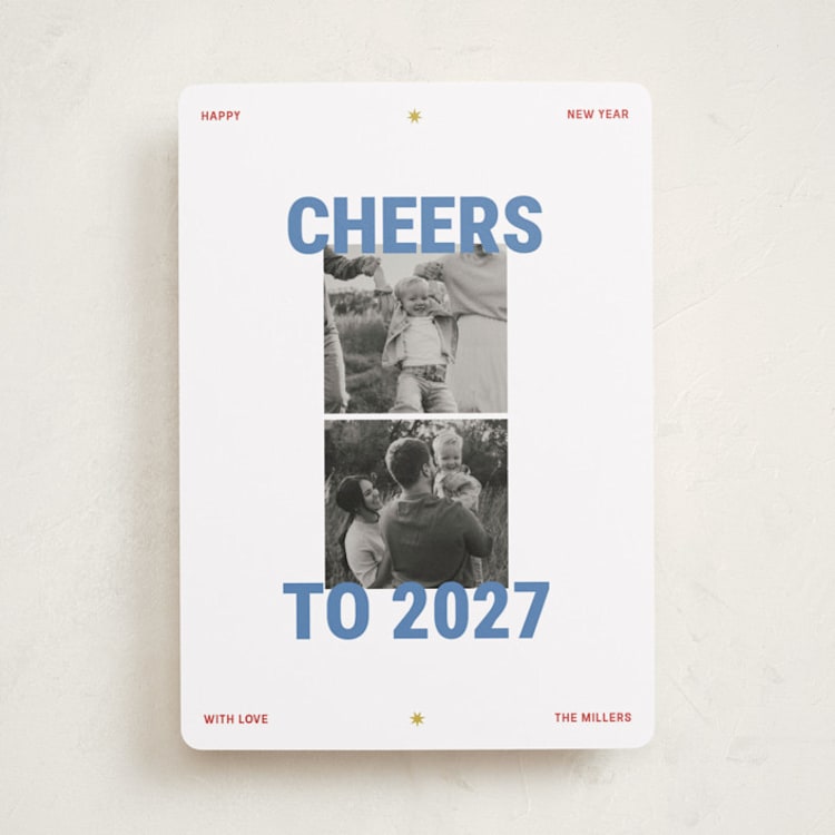 "Bold Little Bold" - Holiday Cards in Glacier by Ashlee Townsend - Front