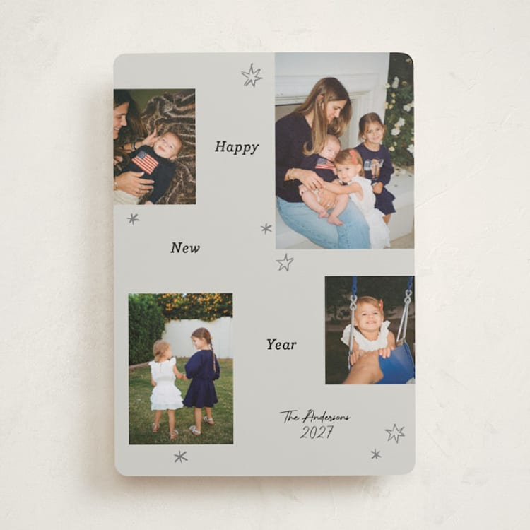 "Scattered Joy" - Holiday Cards in Ivory by Cass Loh - Front