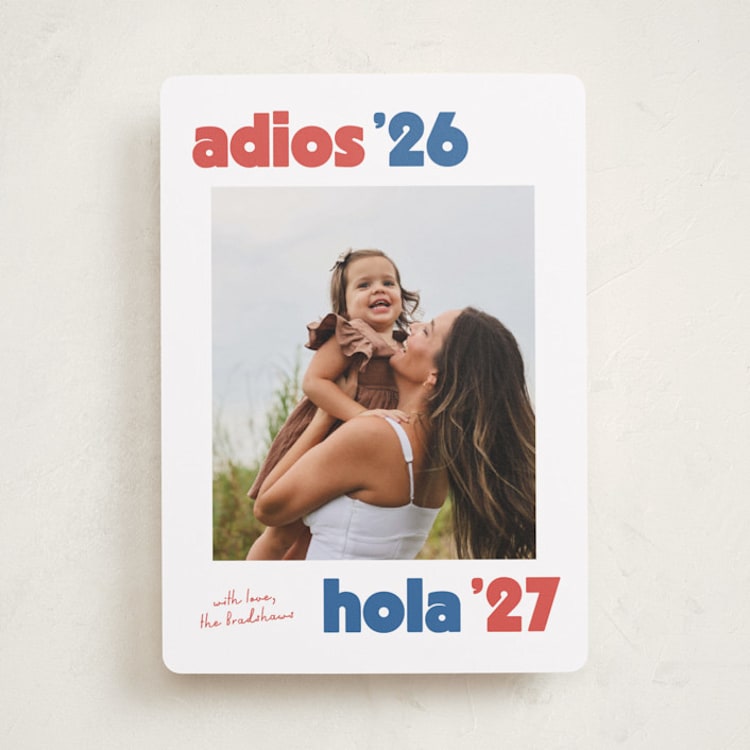 "adios" - Holiday Cards in Azure by Megan Davis - Front