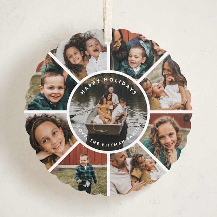 "Family Circle Holiday" - Holiday Ornament Cards in Snowball by Lori James - Front