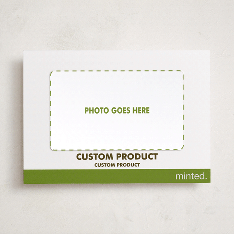 "Landscape Custom" - Foil-Pressed Holiday Photo Mount Cards in Golden by Minted Custom - Front