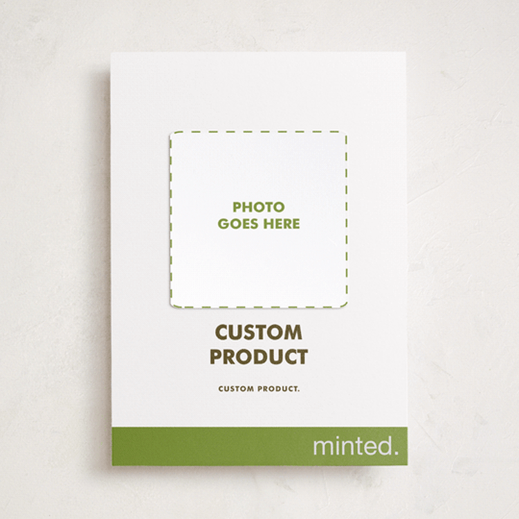 "Landscape Custom" - Foil-Pressed Holiday Photo Mount Cards in Golden by Minted Custom - Front