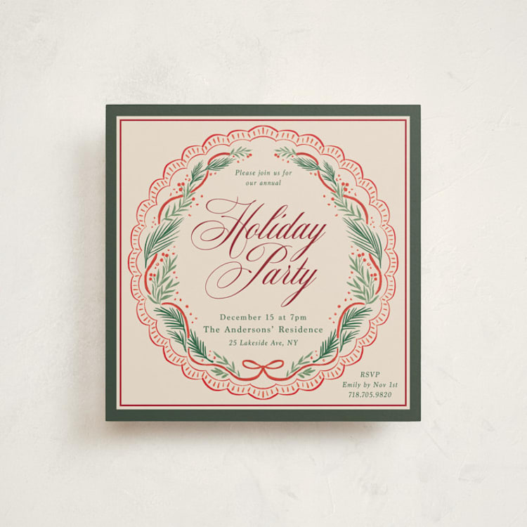 "Celebrate" - Party Invitations in Cherry by Elly - Front