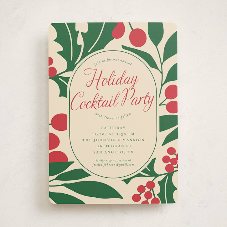 "Celosia" - Party Invitations in Vanilla by Deynaaz Daraei - Front