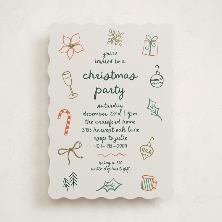"simple christmas" - Party Invitations in Buttercream by Kelly Watkins - Front