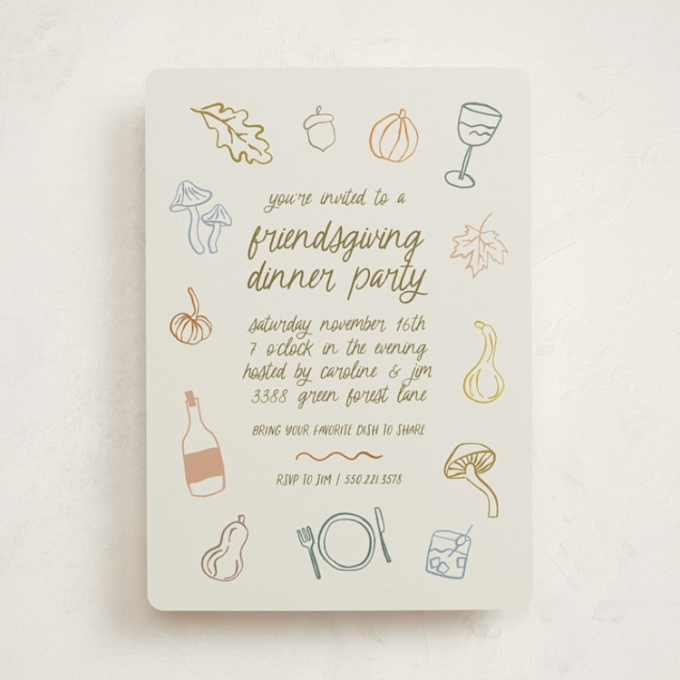 "Autumn Party" - Party Invitations in Vintage by Kelly Watkins - Front