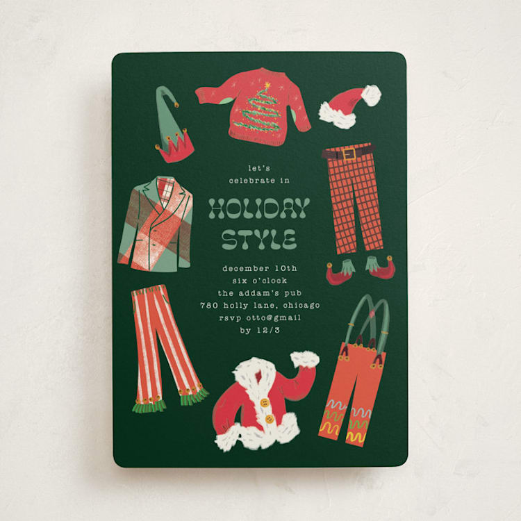 "holiday style" - Party Invitations in Evergreen by Baumbirdy - Front