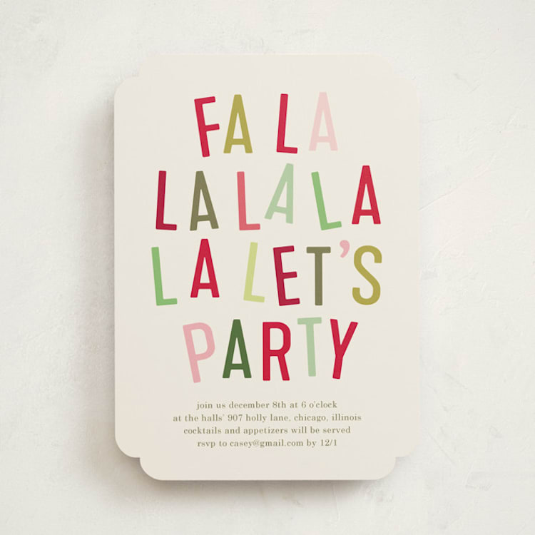 "La Party" - Party Invitations in Ivory by Baumbirdy - Front