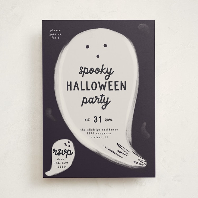 "Ghosts" - Party Invitations in Night by Gwen Bedat - Front