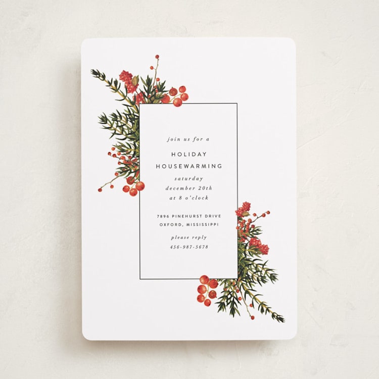 "Verdurous" - Party Invitations in Cardinal by Erin Hodges - Front